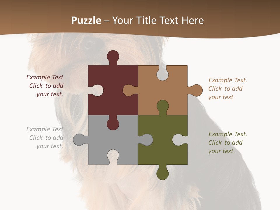 Brown Looking Dog PowerPoint Template