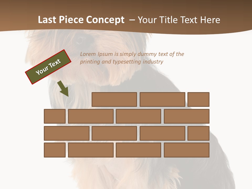 Brown Looking Dog PowerPoint Template