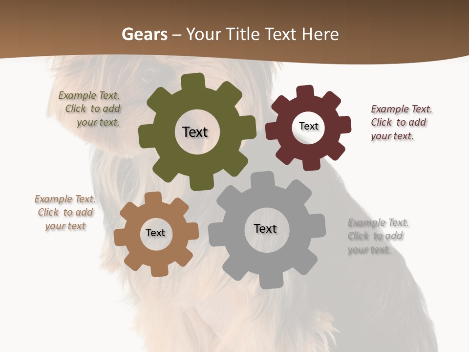 Brown Looking Dog PowerPoint Template