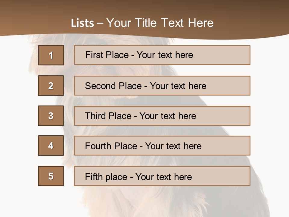 Brown Looking Dog PowerPoint Template