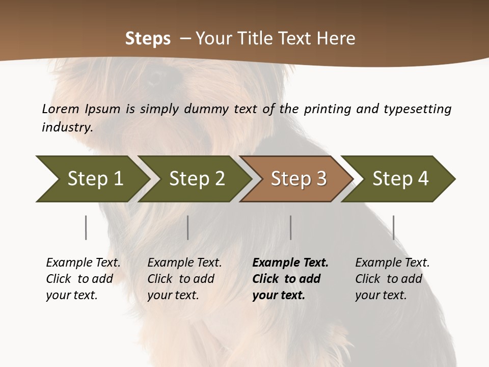 Brown Looking Dog PowerPoint Template