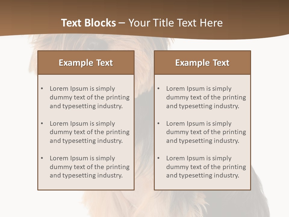 Brown Looking Dog PowerPoint Template