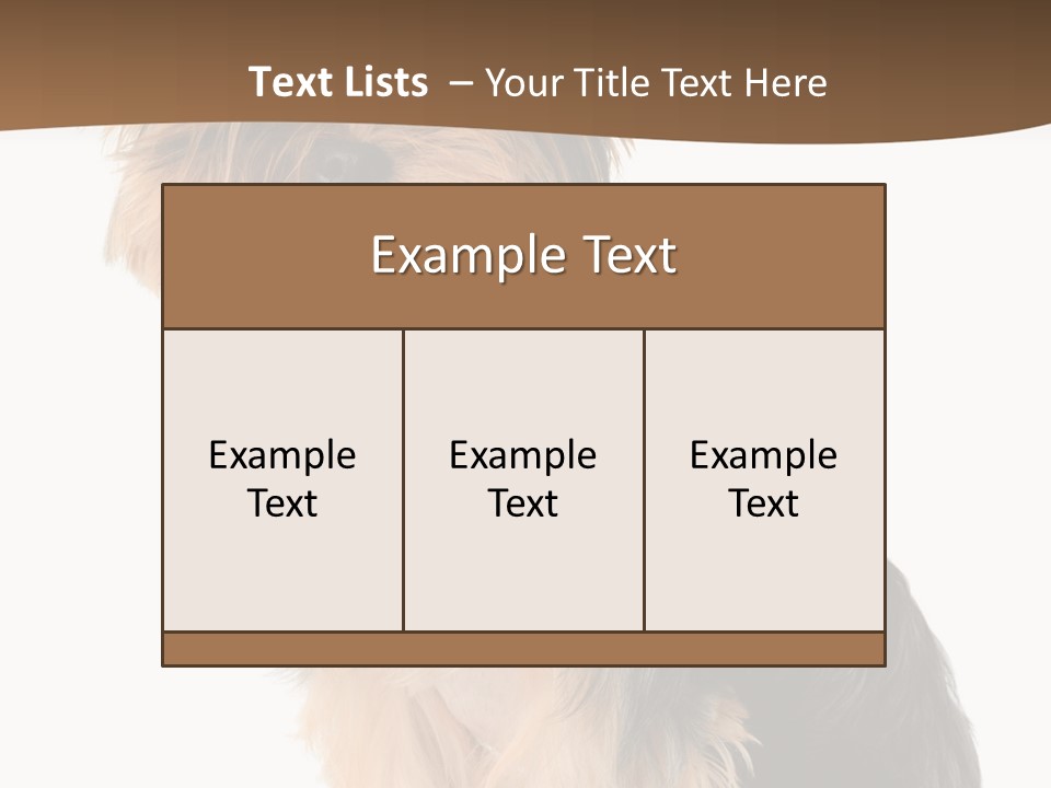 Brown Looking Dog PowerPoint Template
