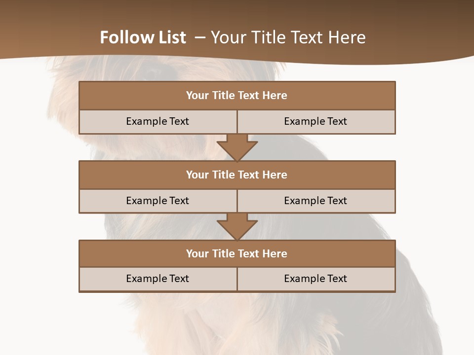 Brown Looking Dog PowerPoint Template