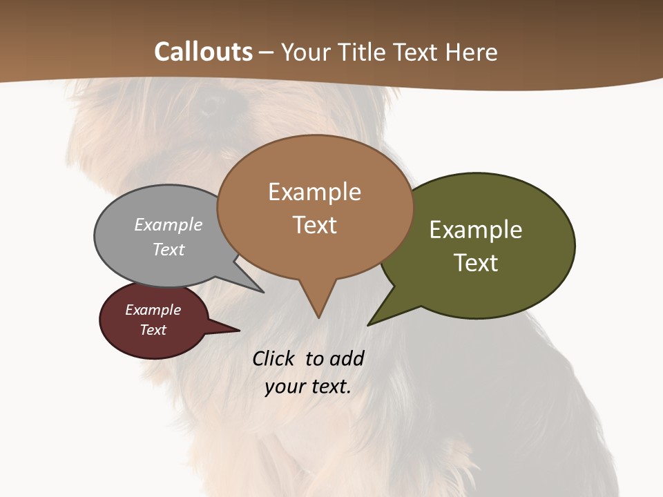 Brown Looking Dog PowerPoint Template