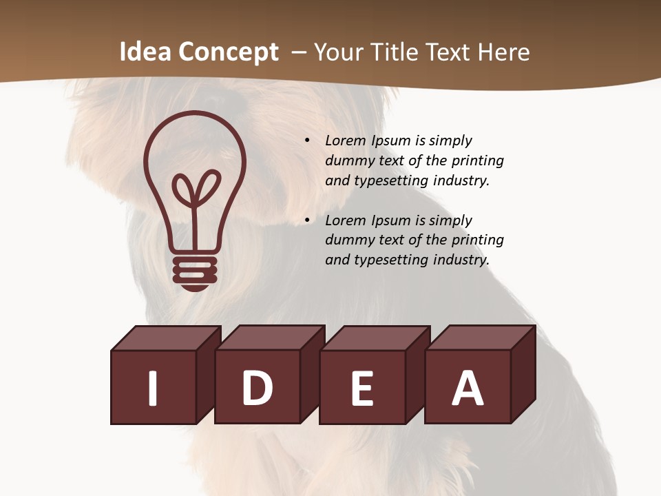Brown Looking Dog PowerPoint Template