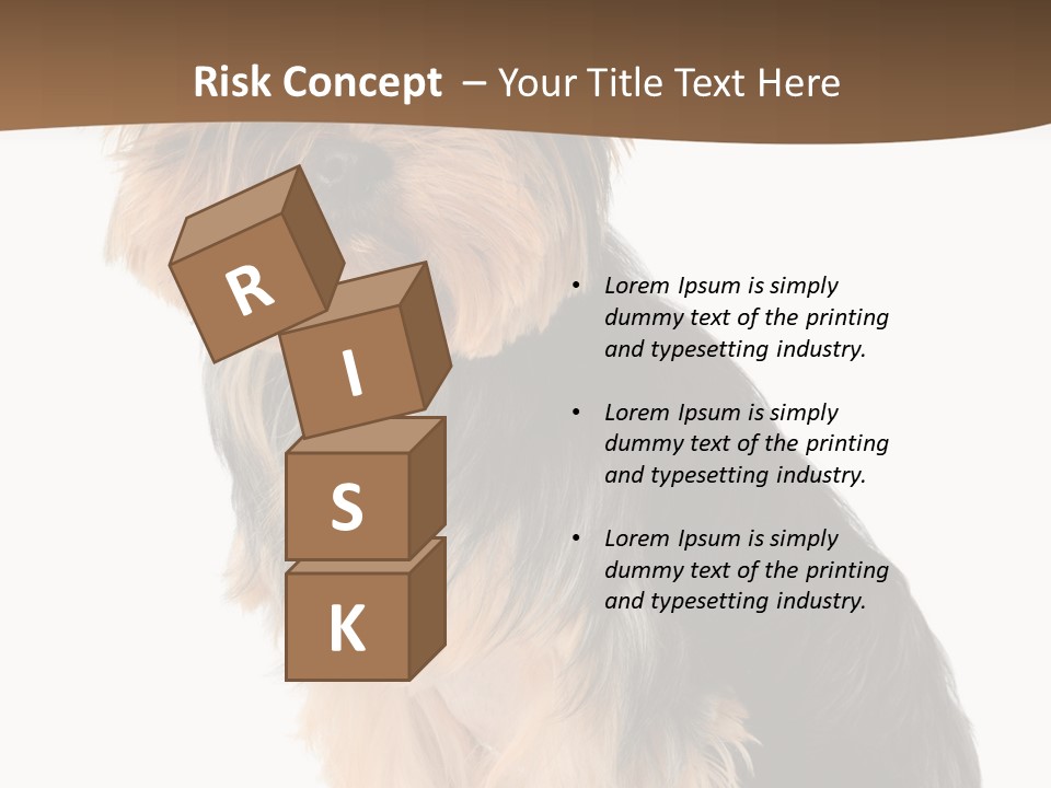 Brown Looking Dog PowerPoint Template