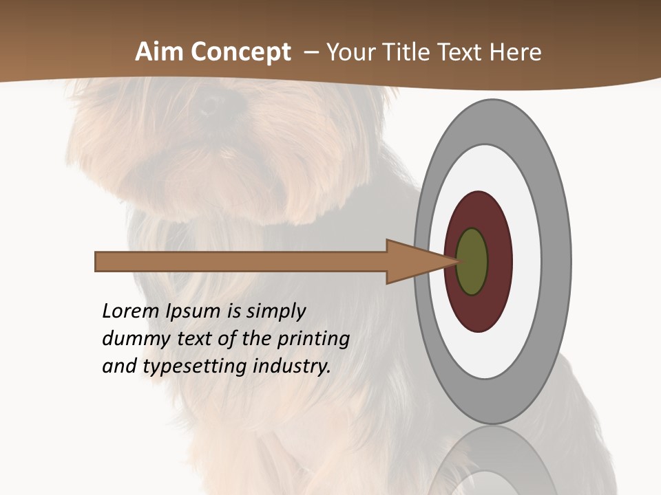 Brown Looking Dog PowerPoint Template