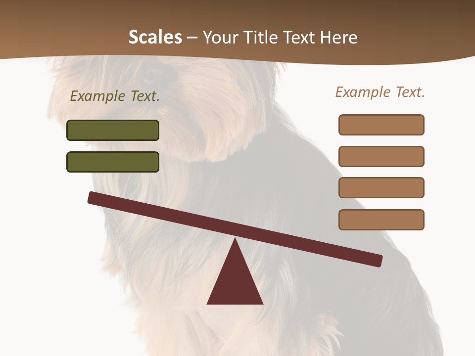 Brown Looking Dog PowerPoint Template