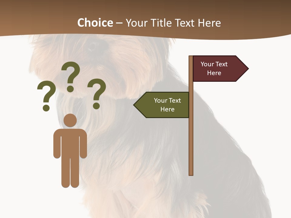 Brown Looking Dog PowerPoint Template