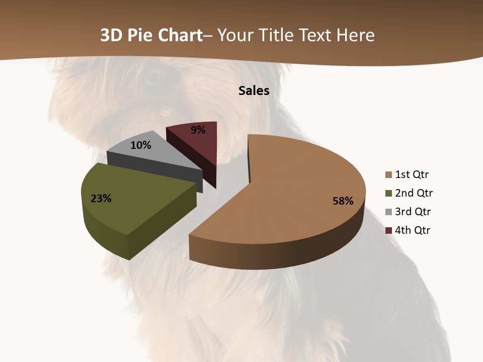 Brown Looking Dog PowerPoint Template