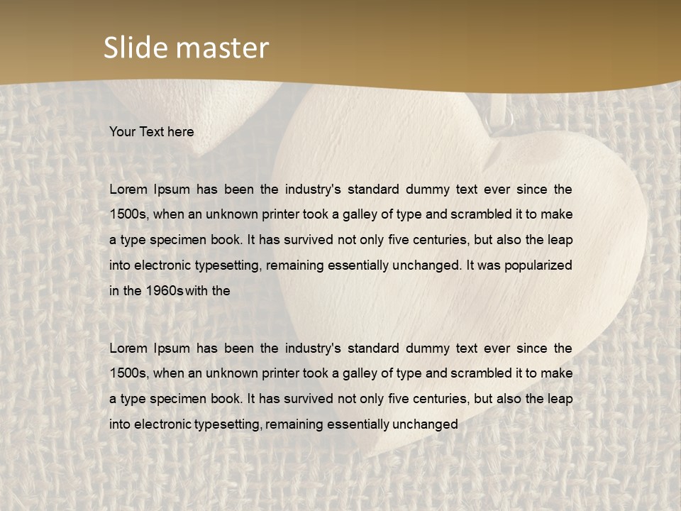 Material Vintage Valentine PowerPoint Template