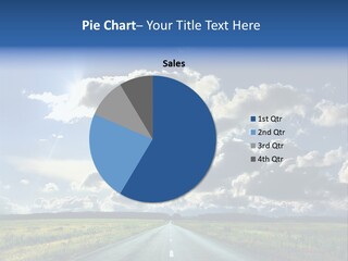 Middle Marking Highway PowerPoint Template