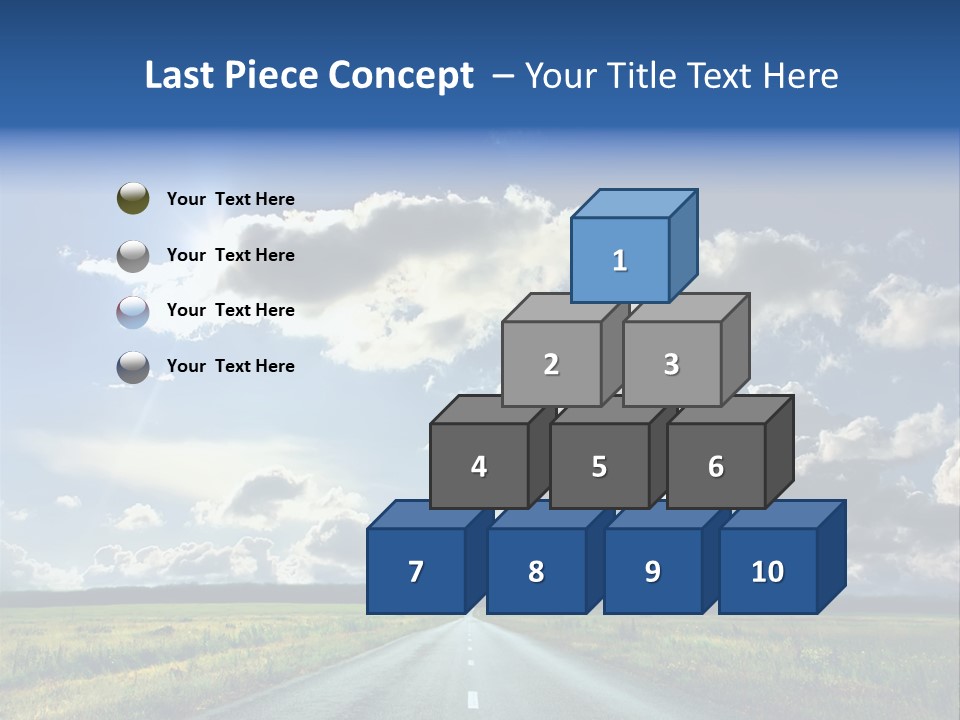 Middle Marking Highway PowerPoint Template