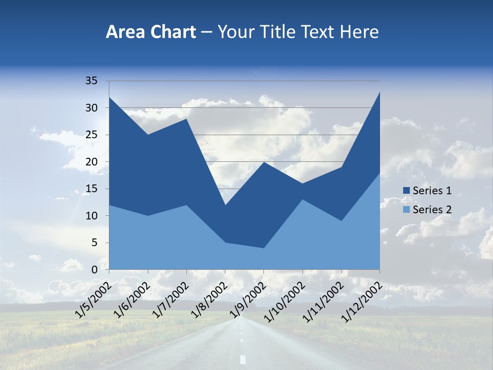 Middle Marking Highway PowerPoint Template