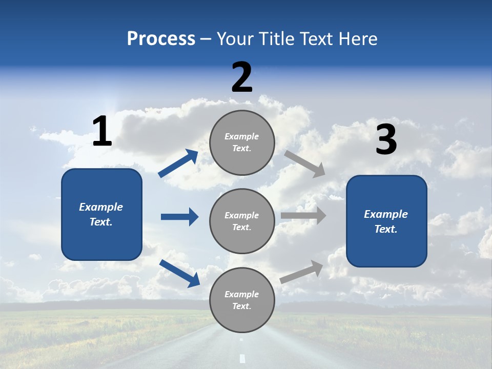 Middle Marking Highway PowerPoint Template