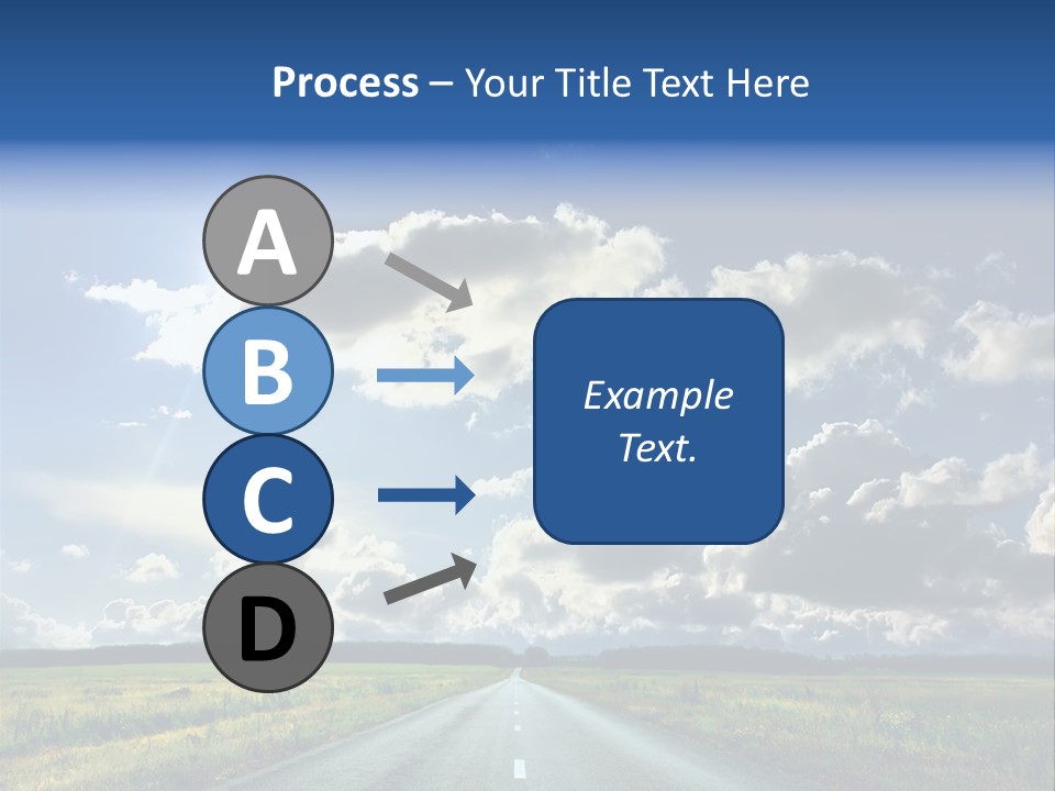 Middle Marking Highway PowerPoint Template