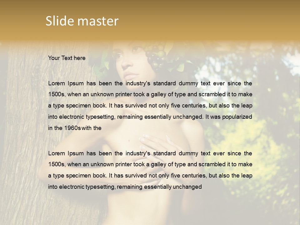 Goddess Face Portrait PowerPoint Template