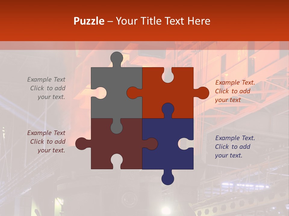 Factory Iron Furnace PowerPoint Template