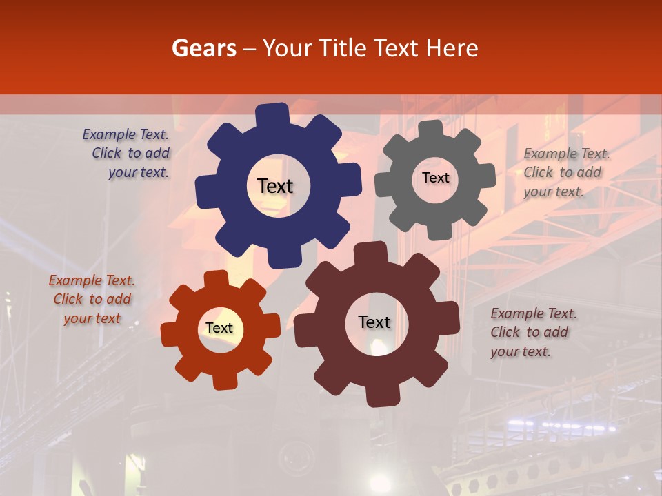 Factory Iron Furnace PowerPoint Template