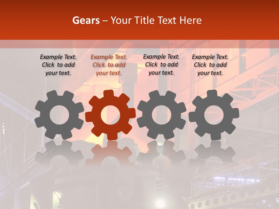 Factory Iron Furnace PowerPoint Template