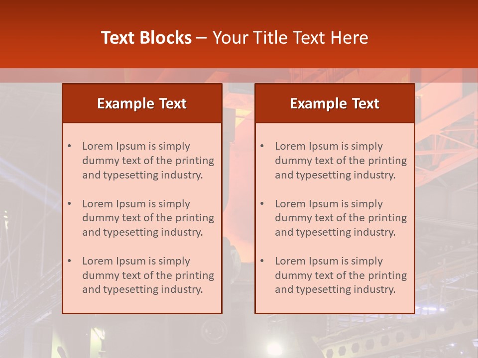 Factory Iron Furnace PowerPoint Template
