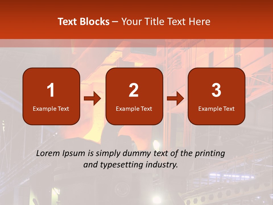 Factory Iron Furnace PowerPoint Template
