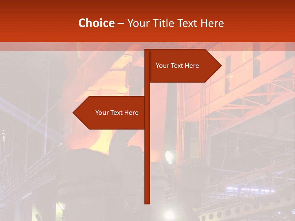 Factory Iron Furnace PowerPoint Template