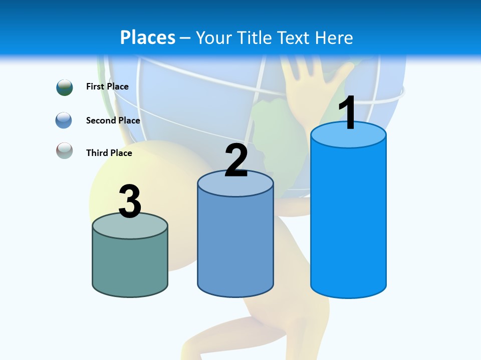 3D Person And Globe PowerPoint Template