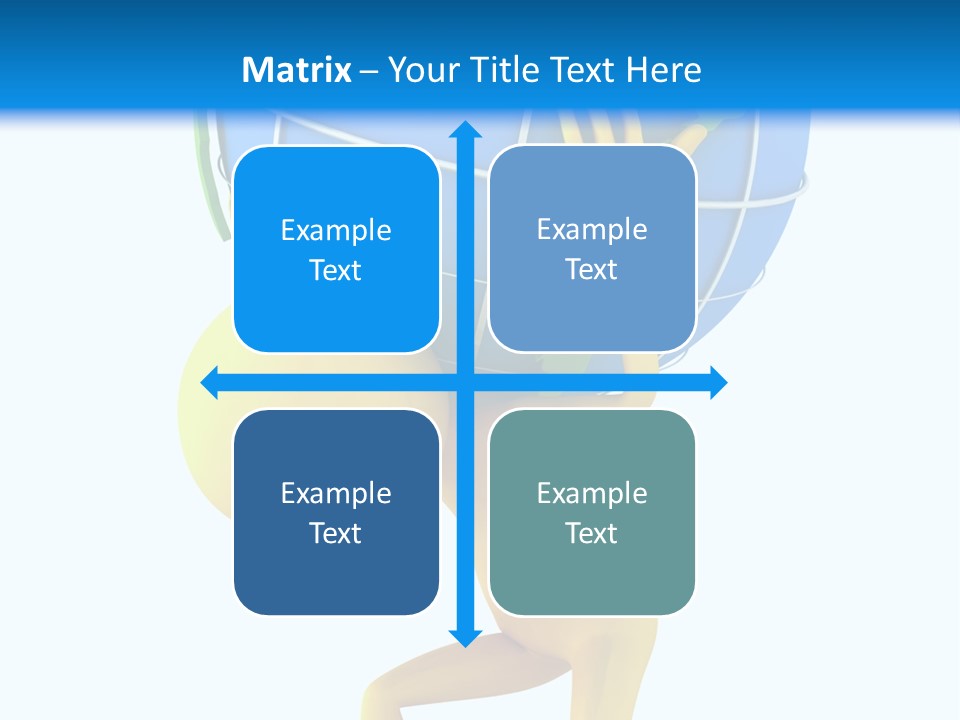 3D Person And Globe PowerPoint Template