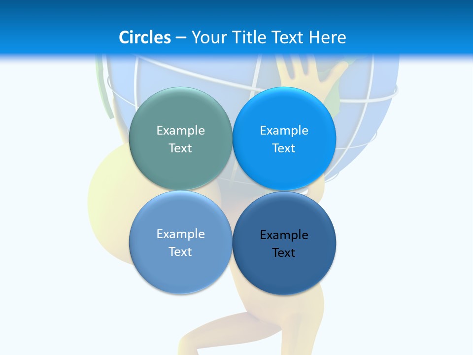 3D Person And Globe PowerPoint Template