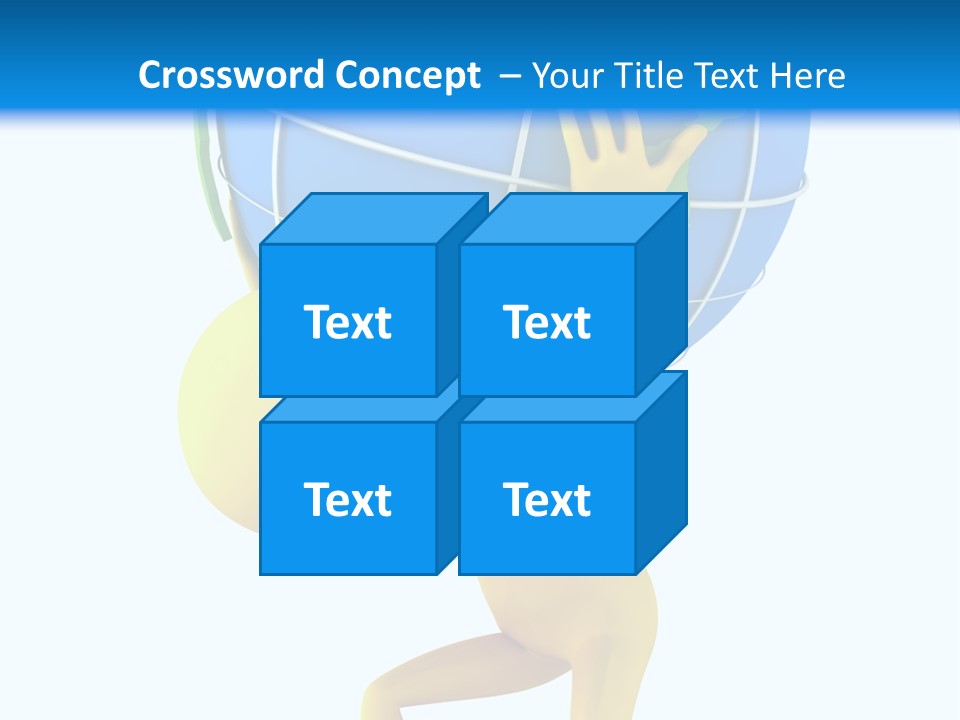 3D Person And Globe PowerPoint Template
