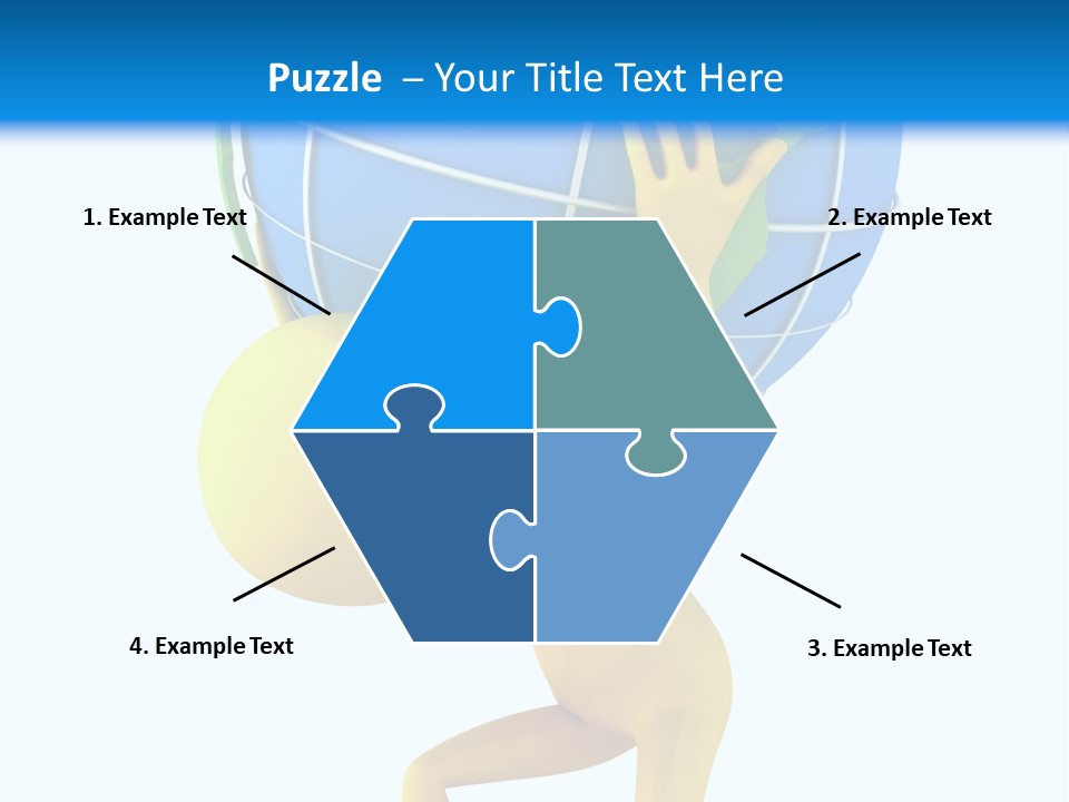 3D Person And Globe PowerPoint Template