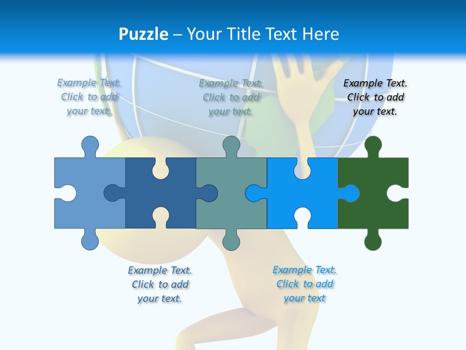 3D Person And Globe PowerPoint Template