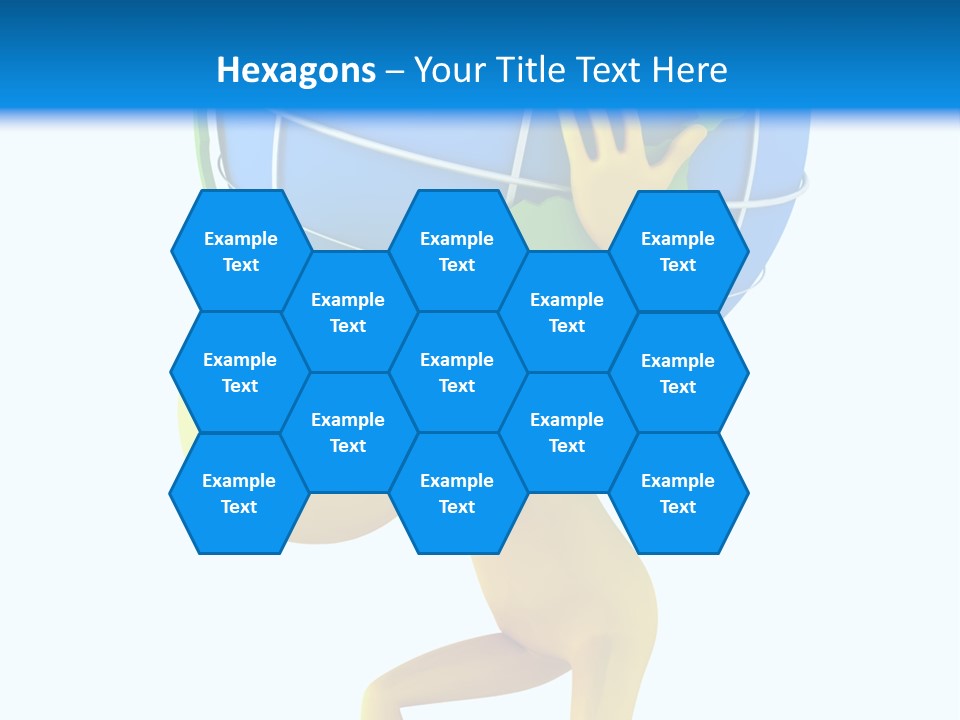 3D Person And Globe PowerPoint Template