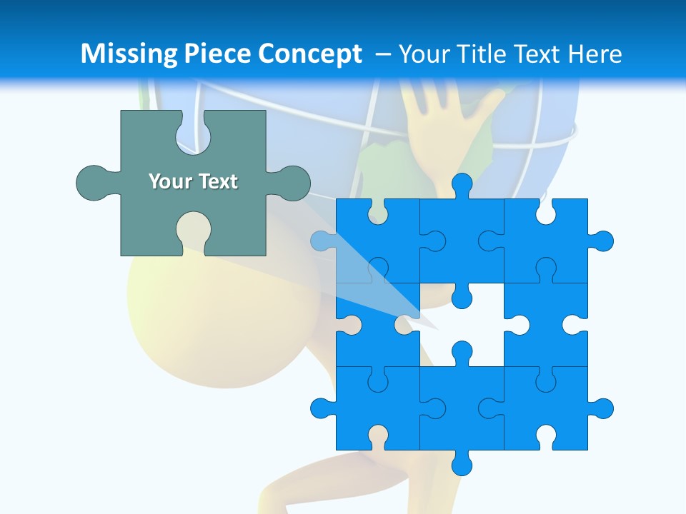 3D Person And Globe PowerPoint Template