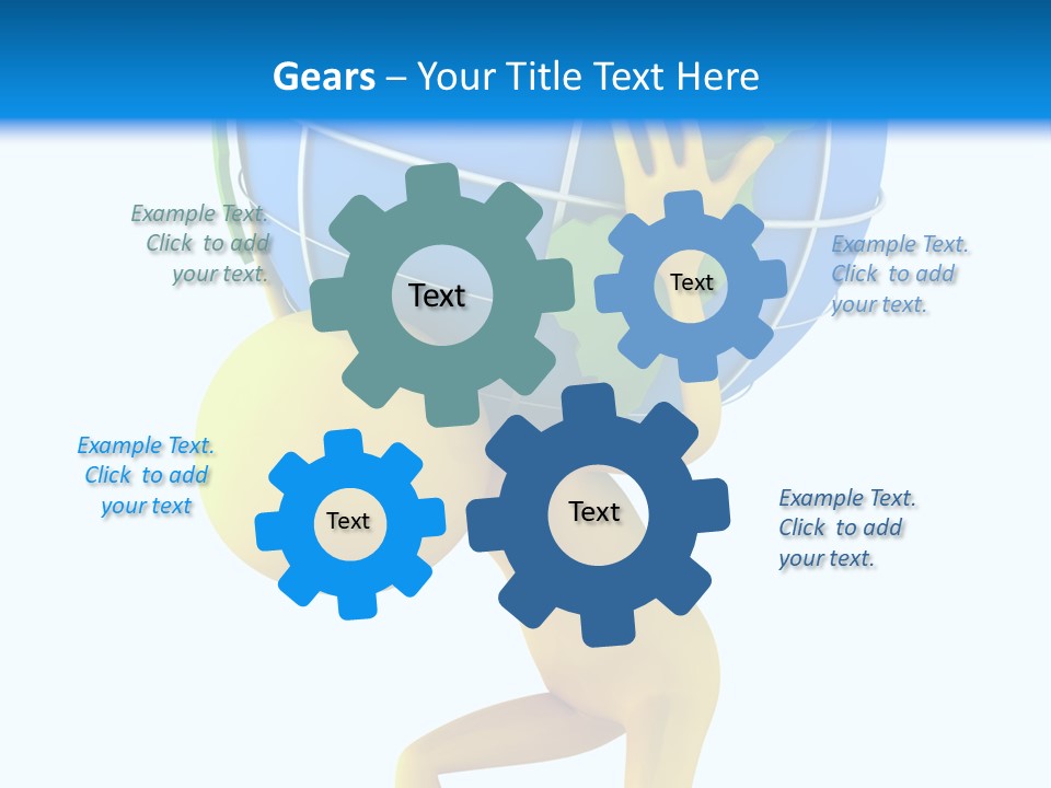 3D Person And Globe PowerPoint Template