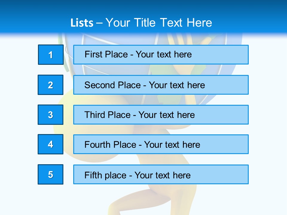3D Person And Globe PowerPoint Template