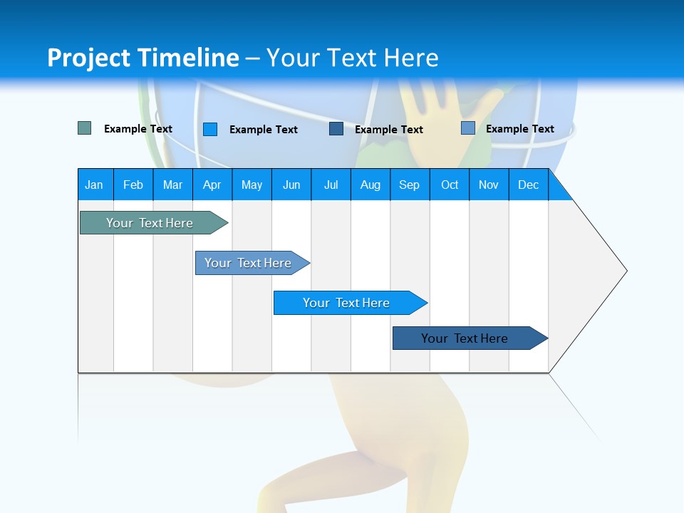 3D Person And Globe PowerPoint Template
