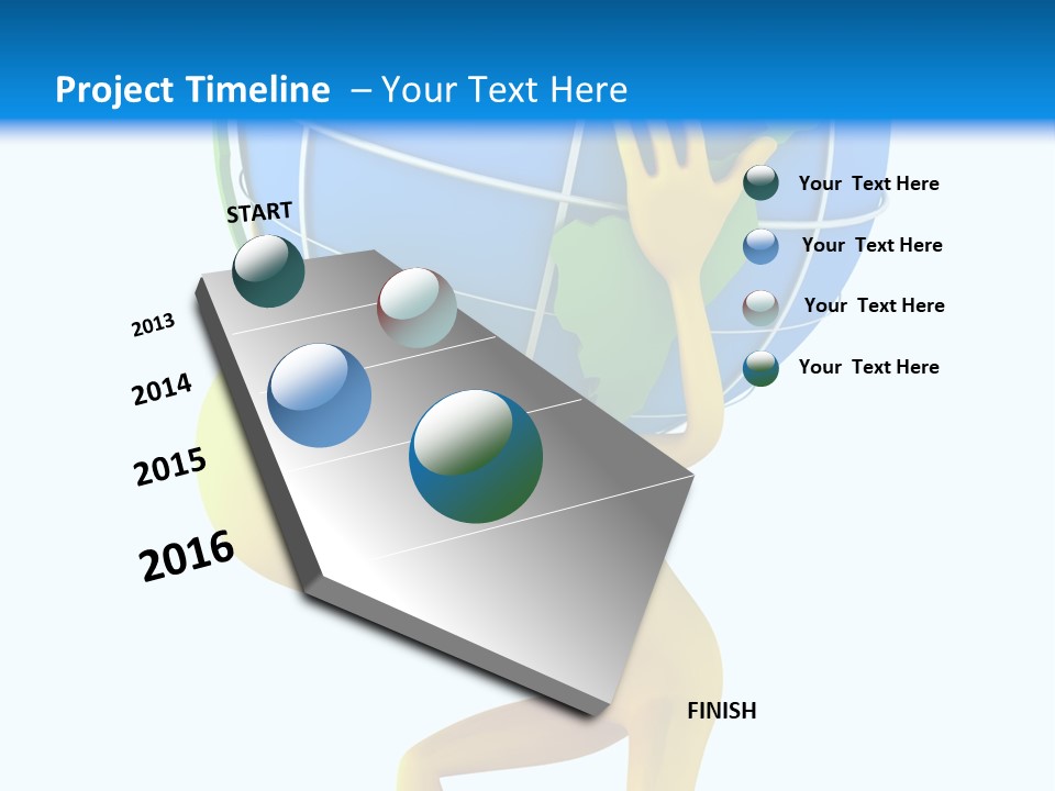 3D Person And Globe PowerPoint Template