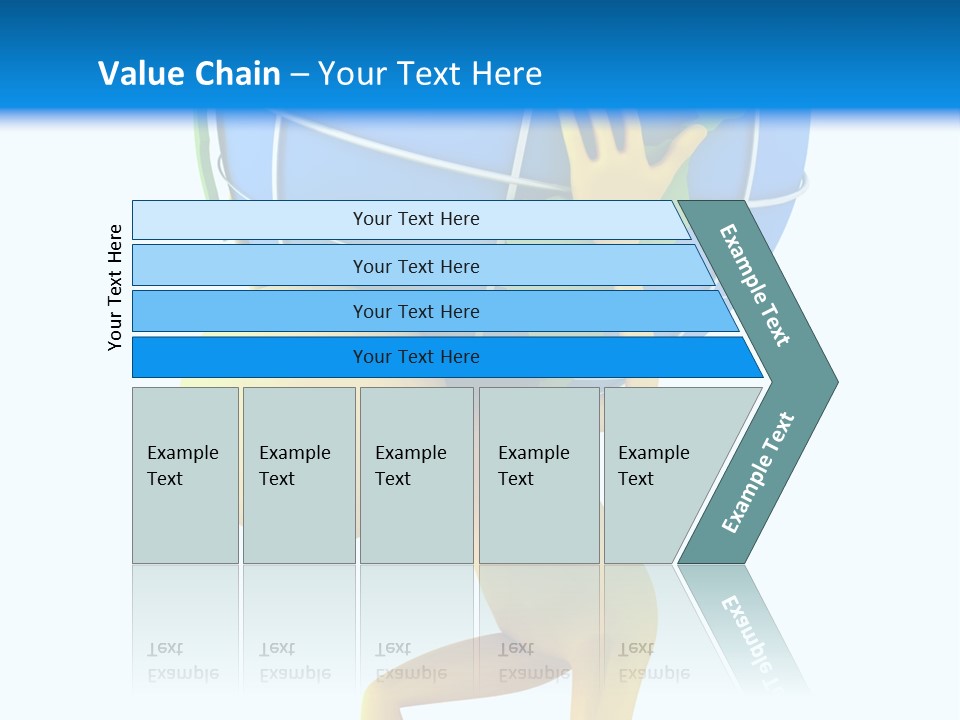 3D Person And Globe PowerPoint Template