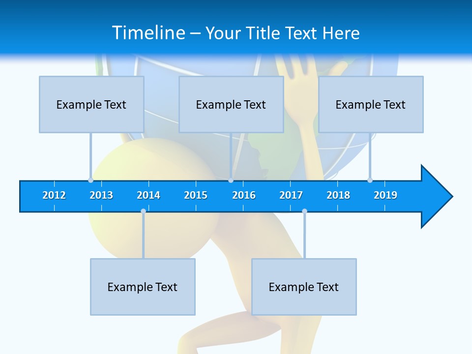 3D Person And Globe PowerPoint Template