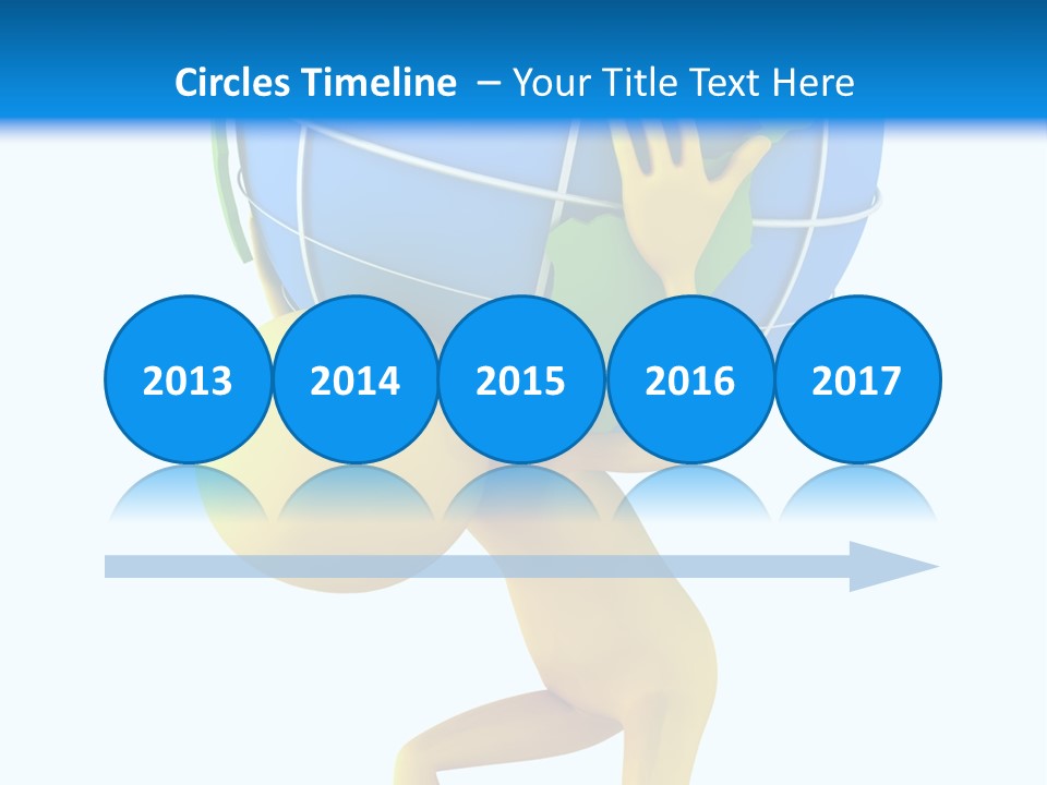 3D Person And Globe PowerPoint Template