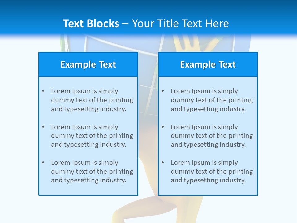 3D Person And Globe PowerPoint Template