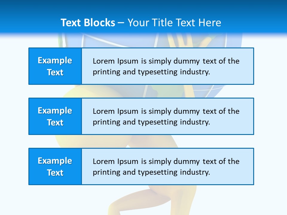 3D Person And Globe PowerPoint Template