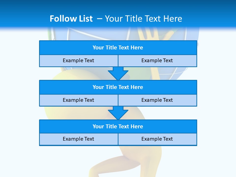 3D Person And Globe PowerPoint Template