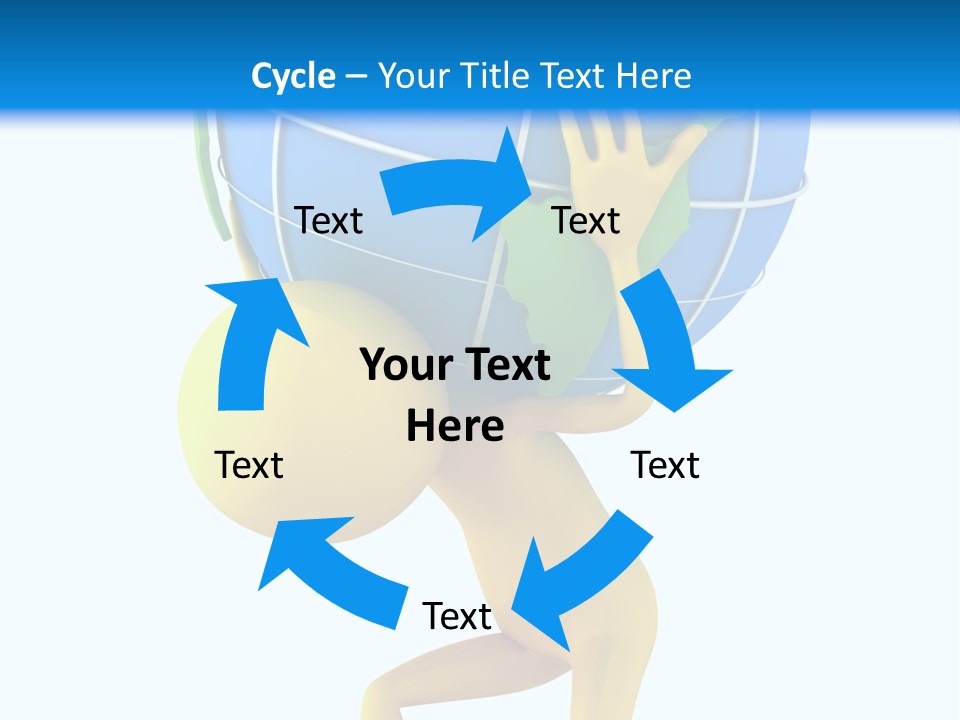 3D Person And Globe PowerPoint Template