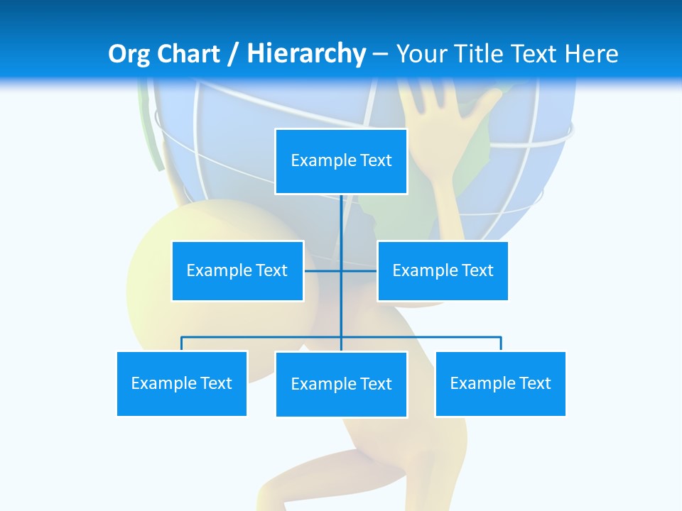 3D Person And Globe PowerPoint Template
