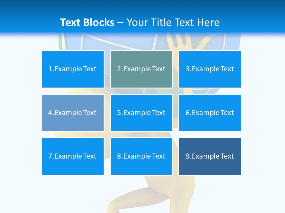 3D Person And Globe PowerPoint Template