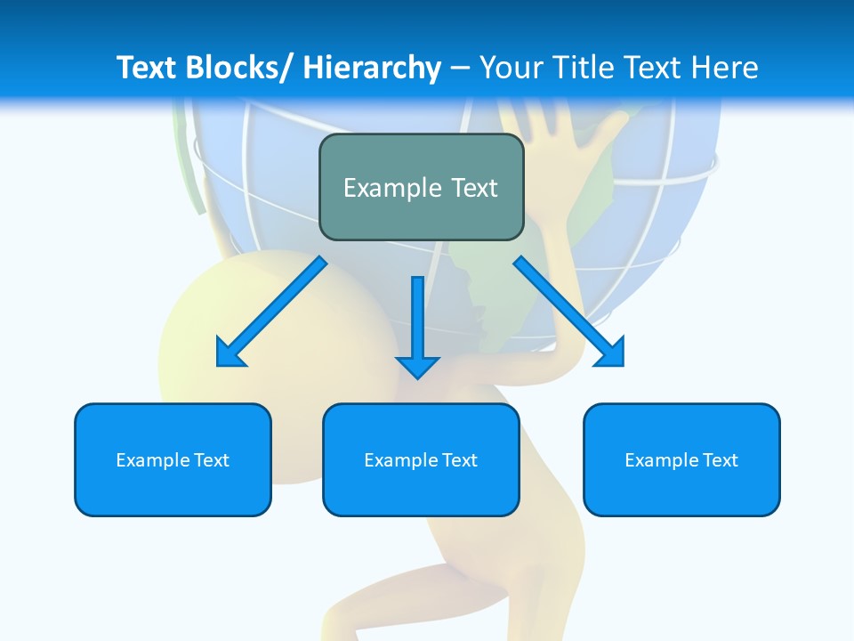 3D Person And Globe PowerPoint Template